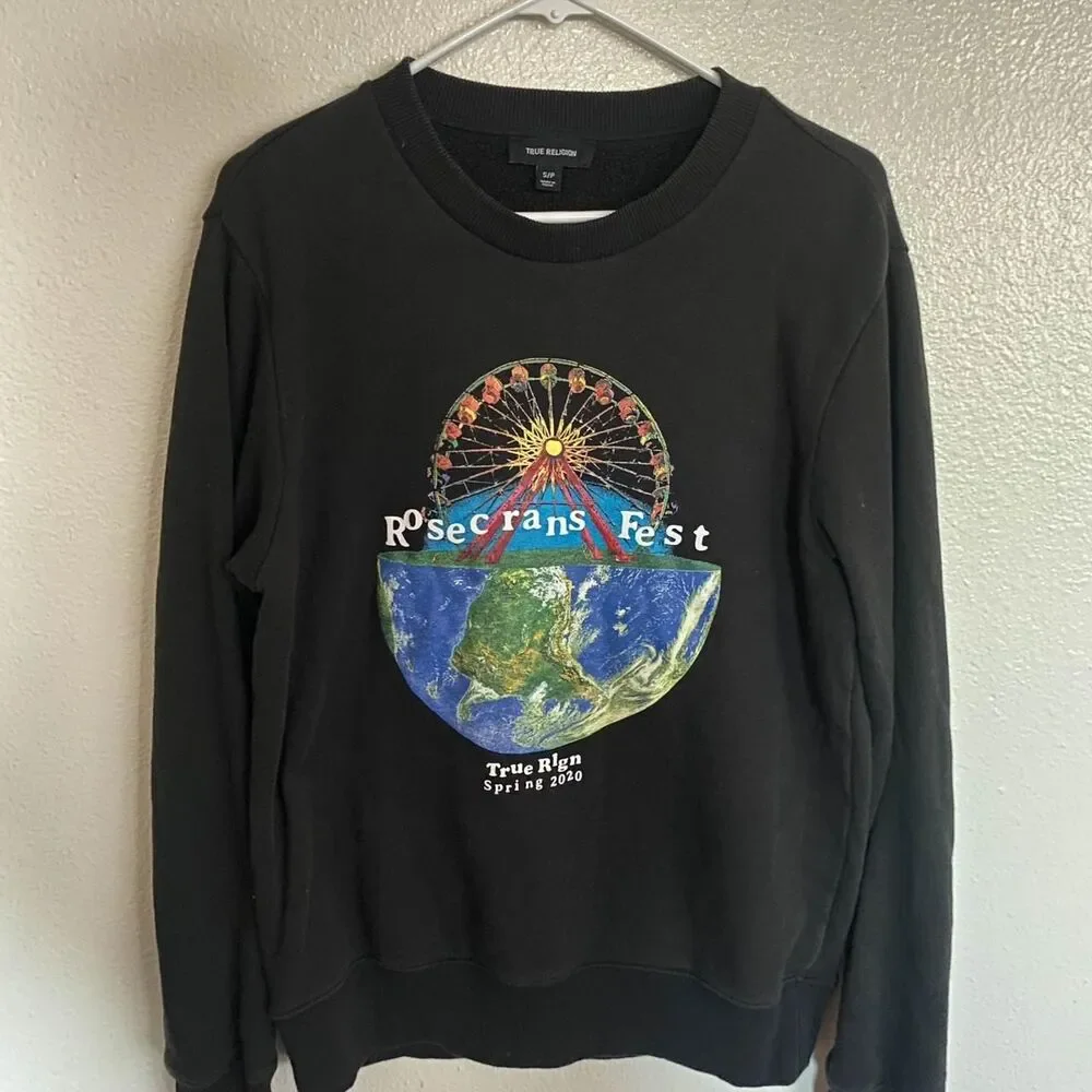 True-religion Men's Black Sweatshirt